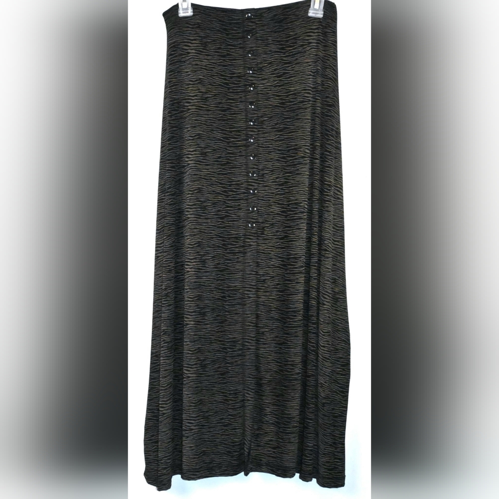 VTG Dressbarn Maxi Skirt Style# 91532 size M, Lenght is 34.5:, Zebra Print, Boho